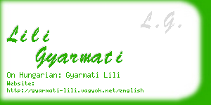 lili gyarmati business card